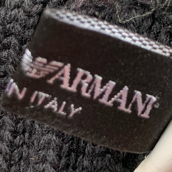 Armani Black Leather Gloves - Picture 4 of 6